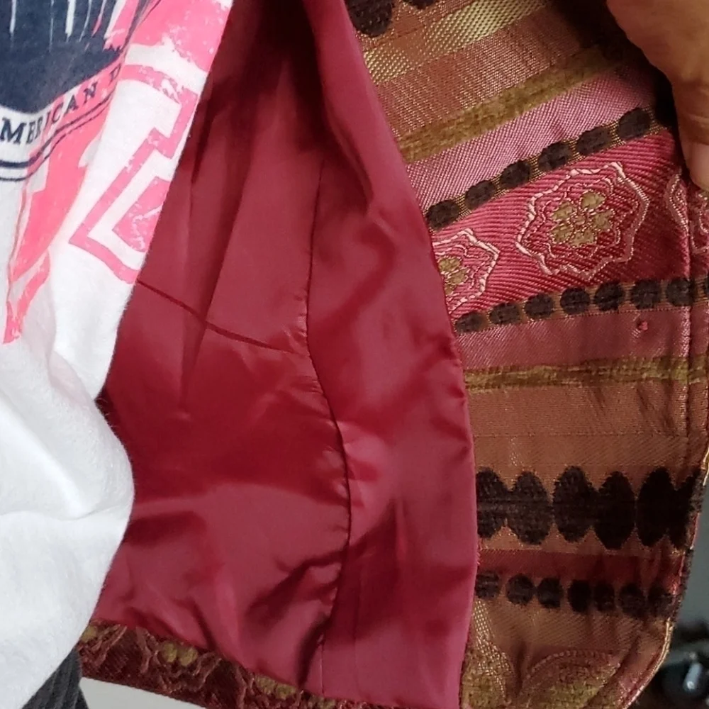 SALE 4/$15 Vintage Erin London Brocade Boho Blazer